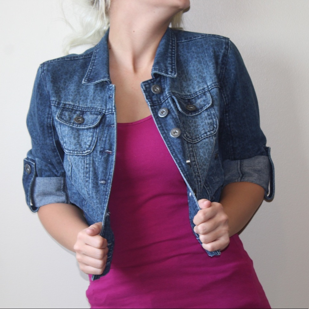 Cute crop jean jacket